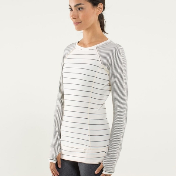 Lululemon Full Tilt Long Sleeve Slalom Stripe Angel Wing / Hyper Stripe Angel W - Picture 3 of 15